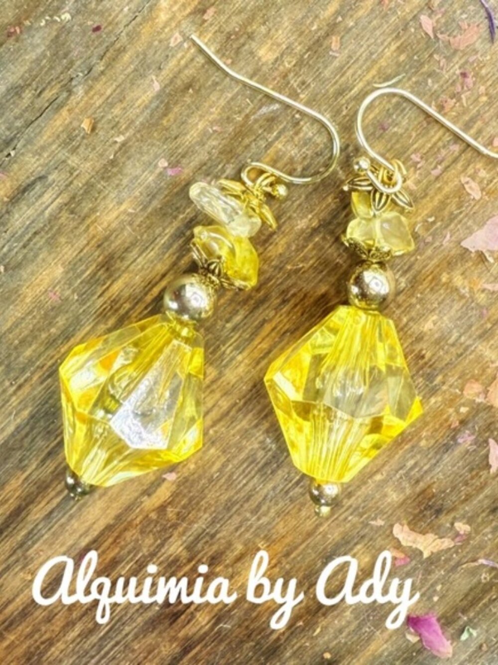Citrine + vintage style earrings